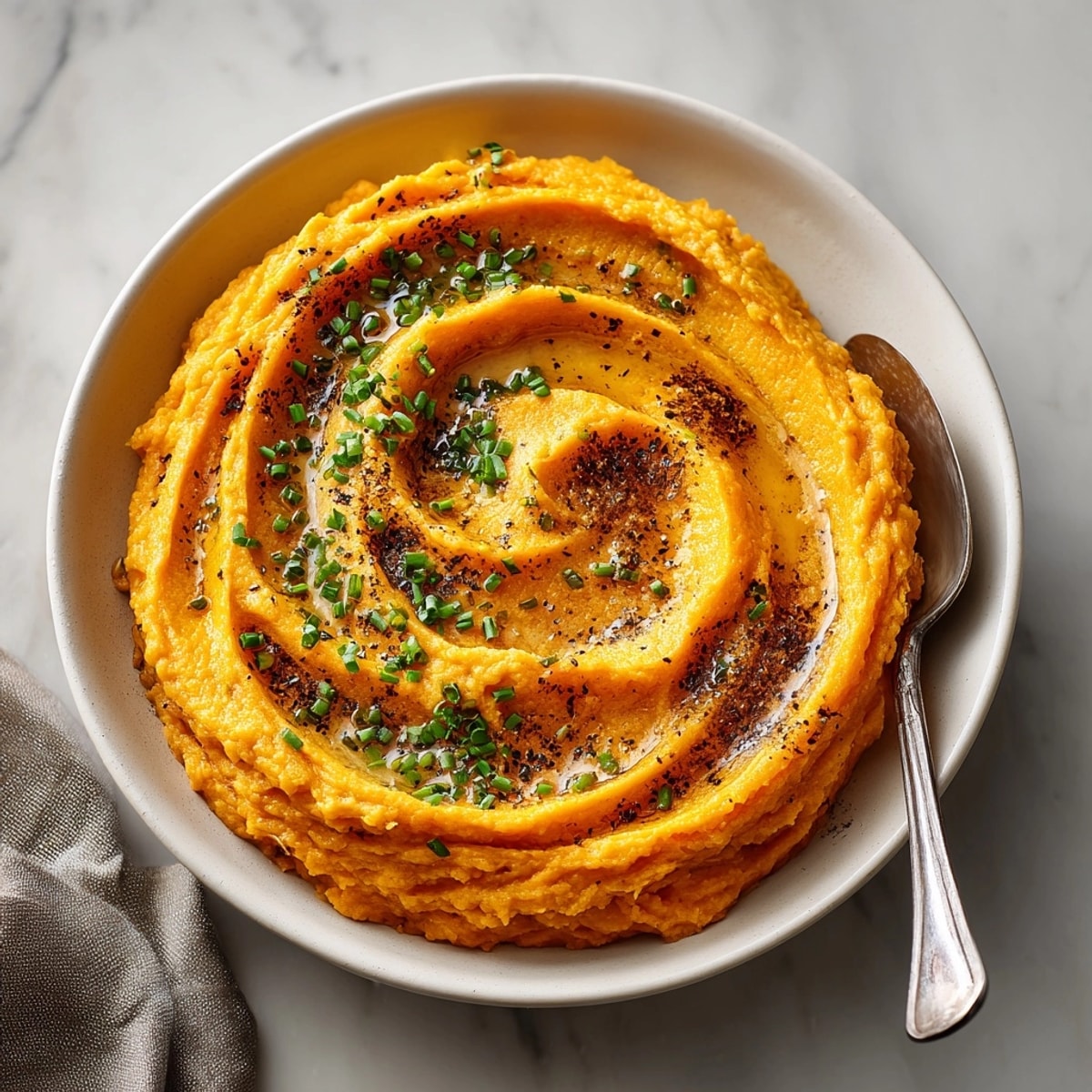 Delicious Brown Butter Mashed Sweet Potatoes, a rich and flavorful side dish with a hint of cinnamon.