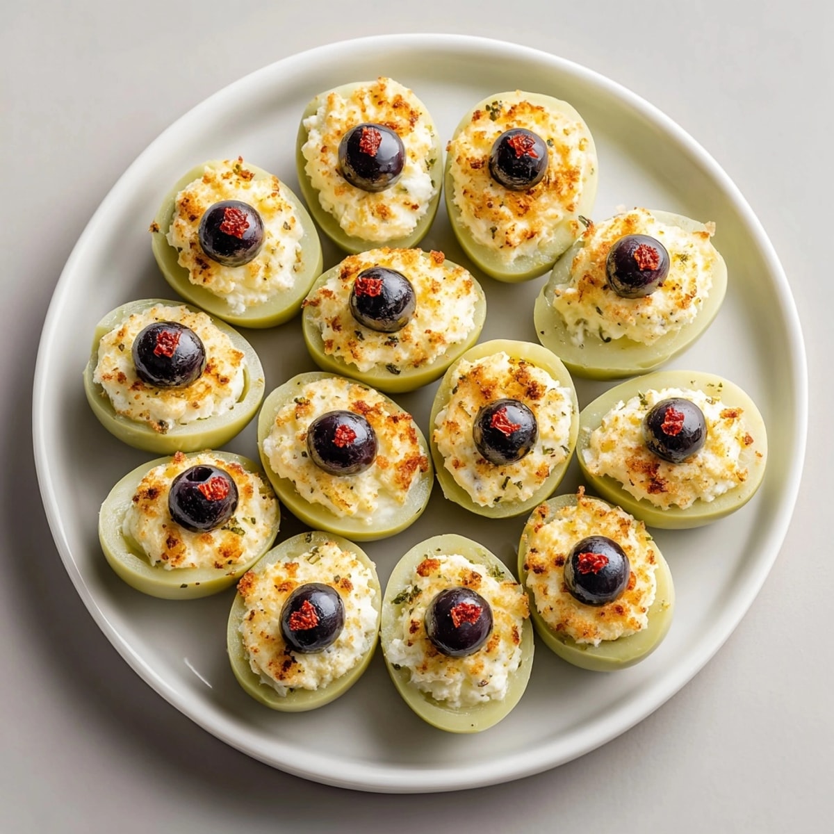 Halloween party treat: Easy Eyeball Stuffed Olives recipe, a frighteningly fun appetizer!