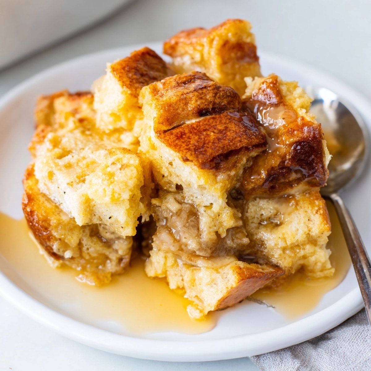 Easy Cinnamon Vanilla Bread Pudding recipe: fragrant custard and fluffy bread, perfect warmth.