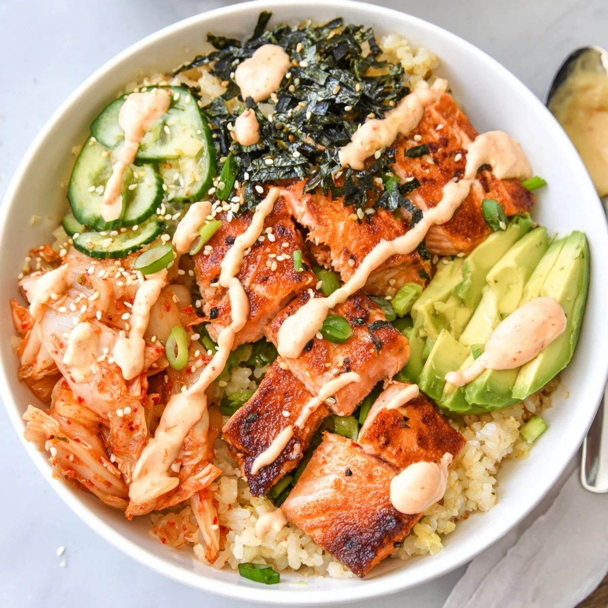 Crispy Salmon Rice Bowl