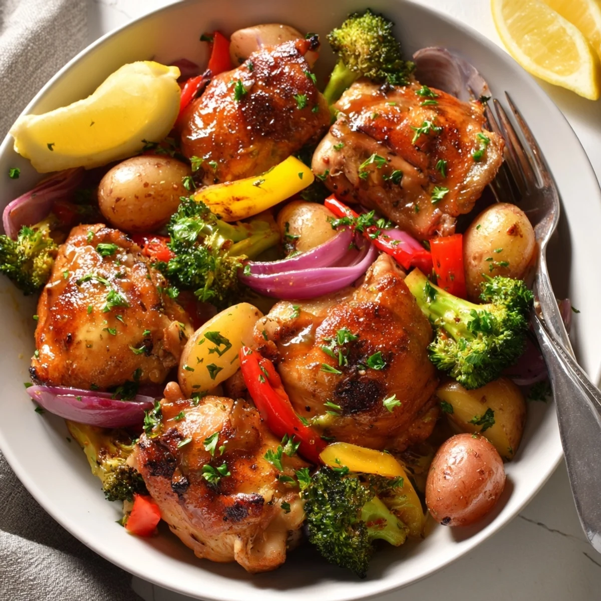 Easy Lazy Gourmet Chicken & Vegetable One-Pot ready in just 35 minutes for busy nights.  