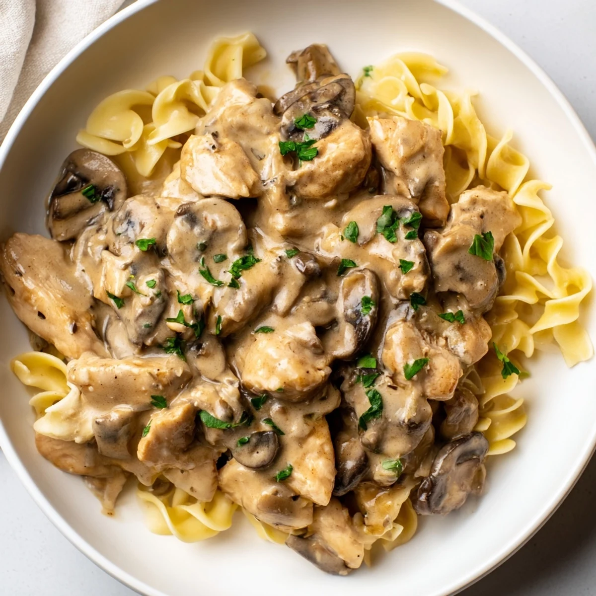 Creamy Chicken Stroganoff
