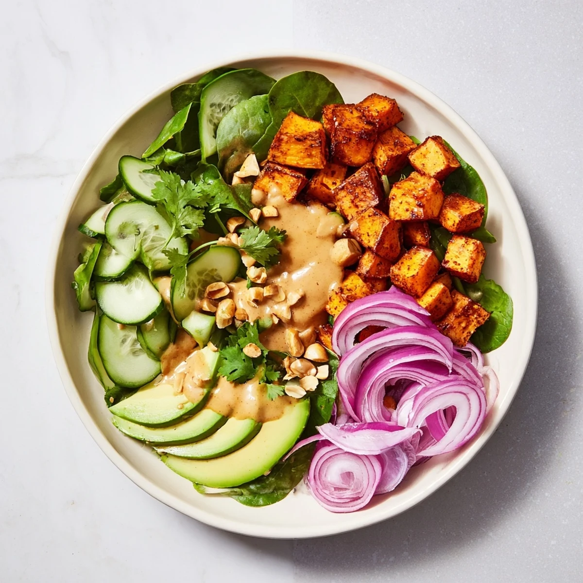 Spiced Peanut Sweet Potato Salad
