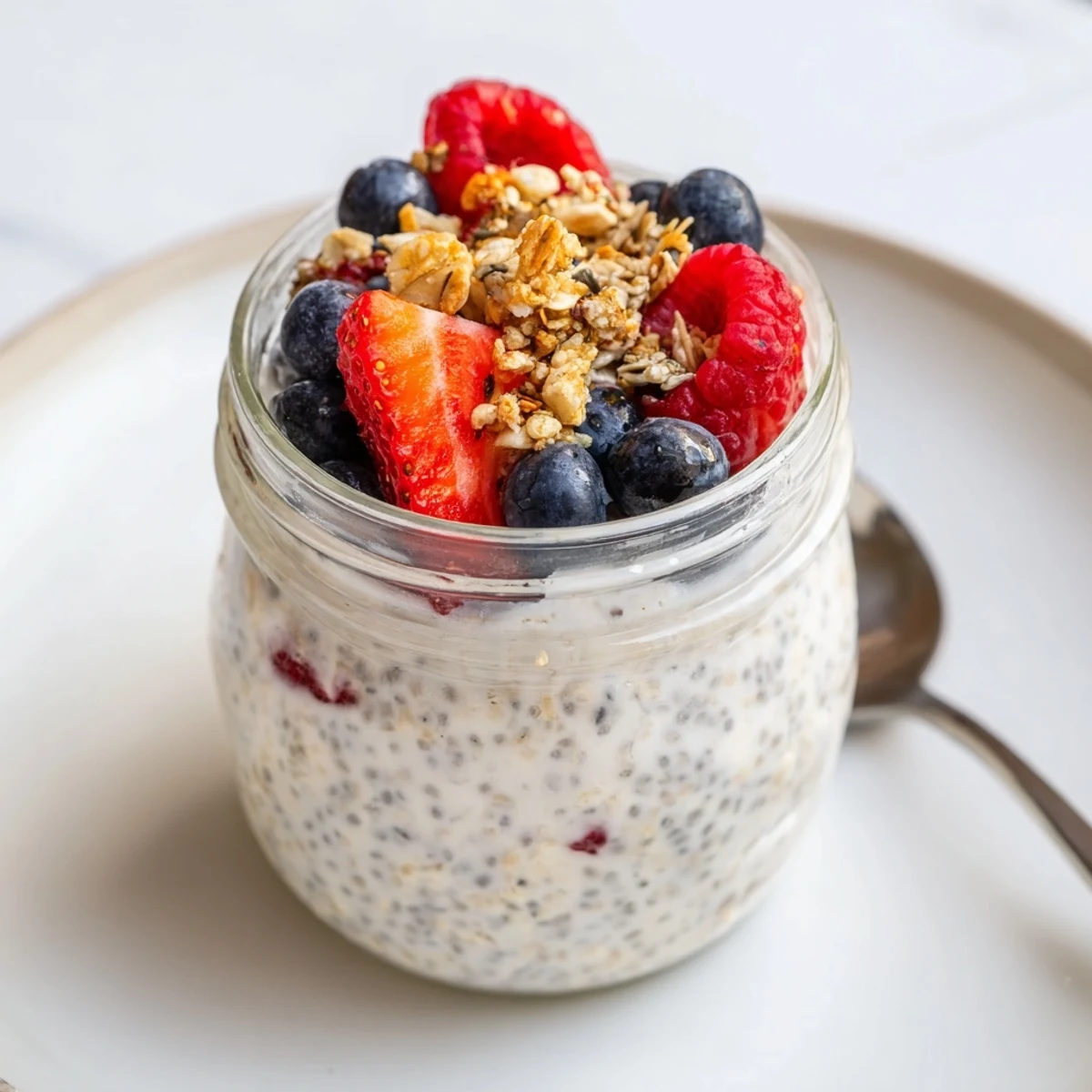 Easy overnight oats in jars recipe, perfect for meal prepping a healthy and satisfying breakfast each morning.