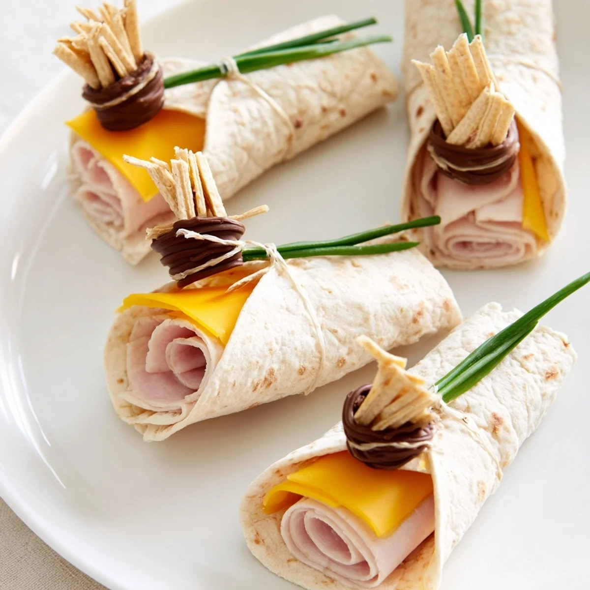 Graduation Cap Diploma Snack Wraps on a platter, ready to serve and celebrate graduation day.