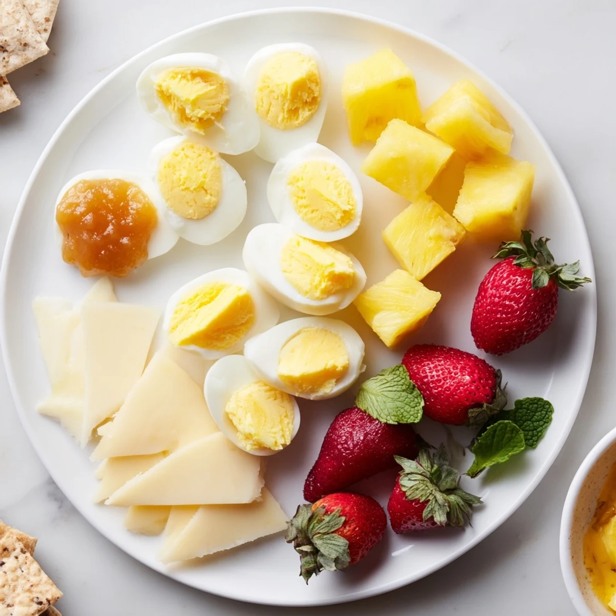 A sunny Good Morning Sun Breakfast Board overflowing with fresh fruits, cheeses, and baked goods, ideal for sharing.