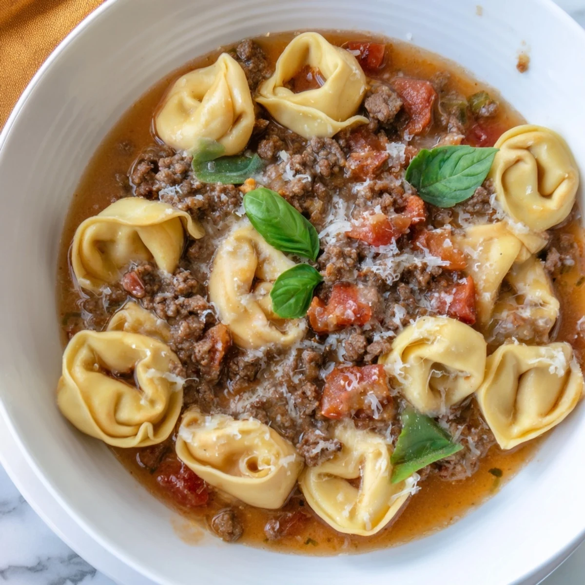 Hearty Tortellini Beef Soup