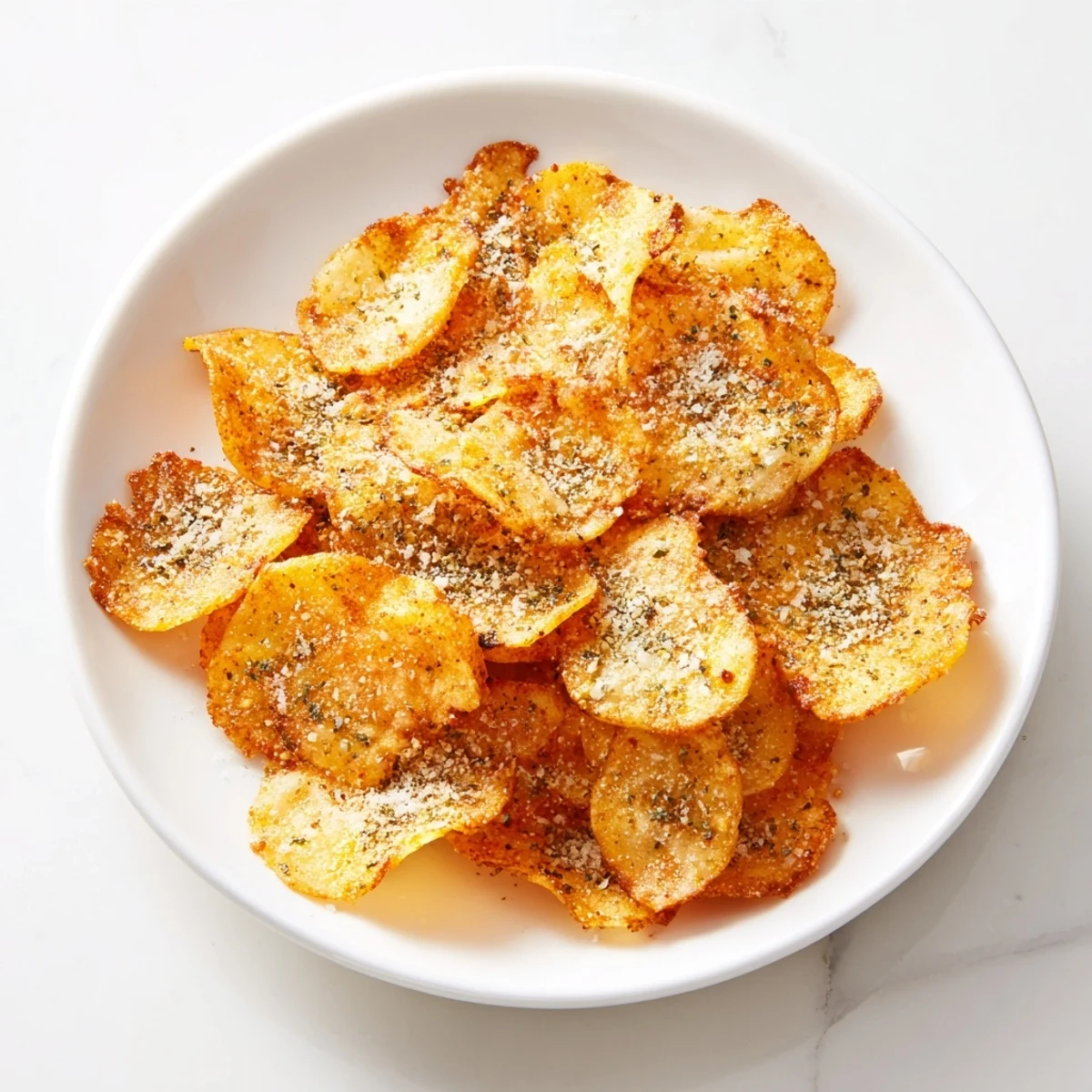 These baked cottage cheese chips offer a satisfying crunch with savory spices, ideal for a gluten-free treat.