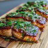 Cedar Plank Salmon Lemon Dill