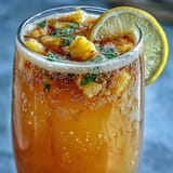 Refreshing sparkling lemonade punch featuring vibrant mango and pineapple flavors.