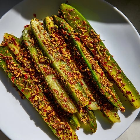 A jar of vibrant Taco Pickles, ready to chill after being infused with flavorful spices.