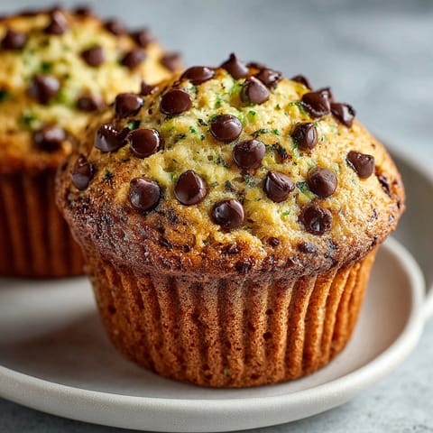 Freshly baked avocado chocolate chip muffins arranged in a basket, perfect for a healthy snack.