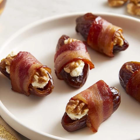 Bacon Wrapped Dates Stuffed