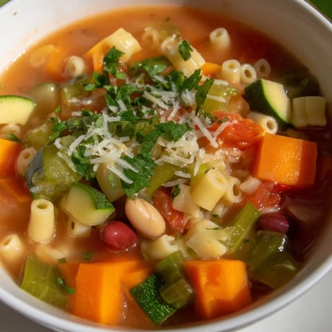 Veggie-Packed Minestrone Christmas Pasta