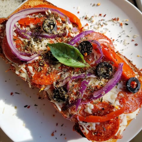 Pizza Toast Melty Cheese