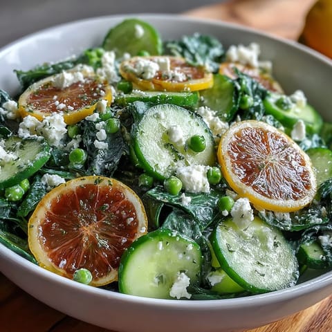 Bright Lemon Vinaigrette Spring Salad with Radishes and Peas, featuring crisp radishes, sweet peas, and a zesty lemon dressing for a refreshing seasonal dish.
