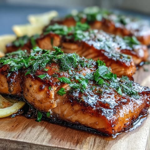 Cedar plank salmon with lemon dill, smoky grilled fillet on aromatic cedar board, garnished with fresh herbs.