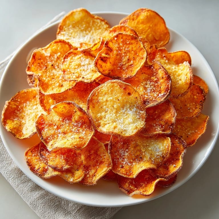 Freshly cooked air fryer sweet potato chips in a bowl, ideal for a healthy vegan snack.