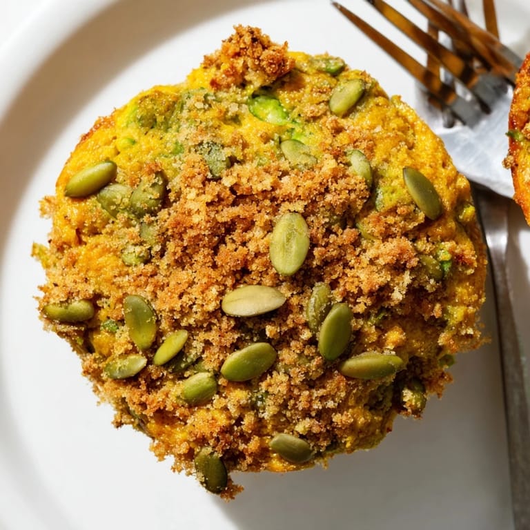 Deliciously spiced pumpkin muffins featuring tender edamame, perfect for breakfast.  