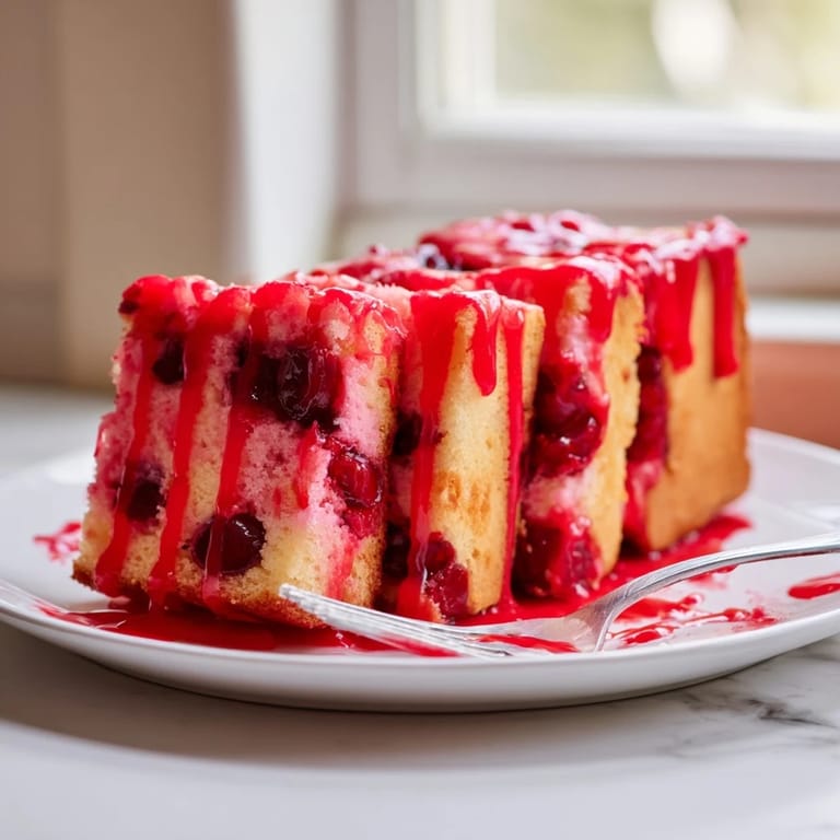 Vibrant, moist Monster Energy Cherry Soda Bar Cakes topped with cherry-flavored icing.  