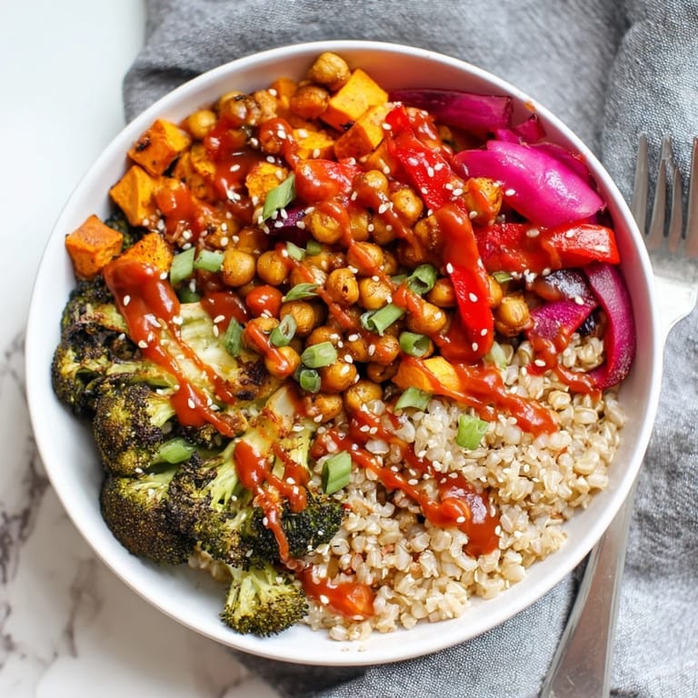 Delicious Bold Sauce Drizzle Bowls featuring miso-butter and gochujang-maple sauces.  