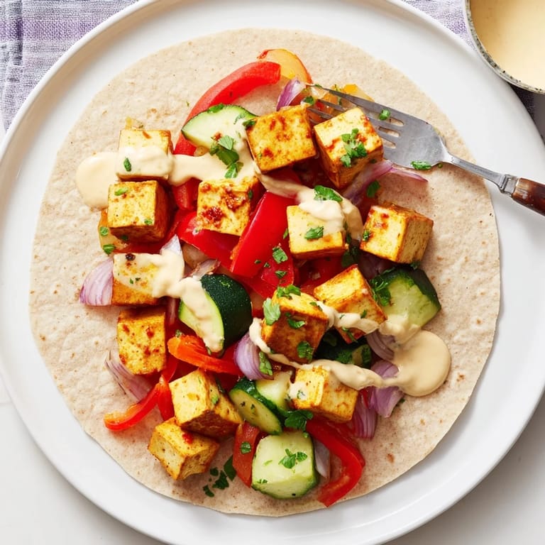 Delicious Vegan Viral Recipe Re-make featuring seasoned tofu and fresh herbs.  