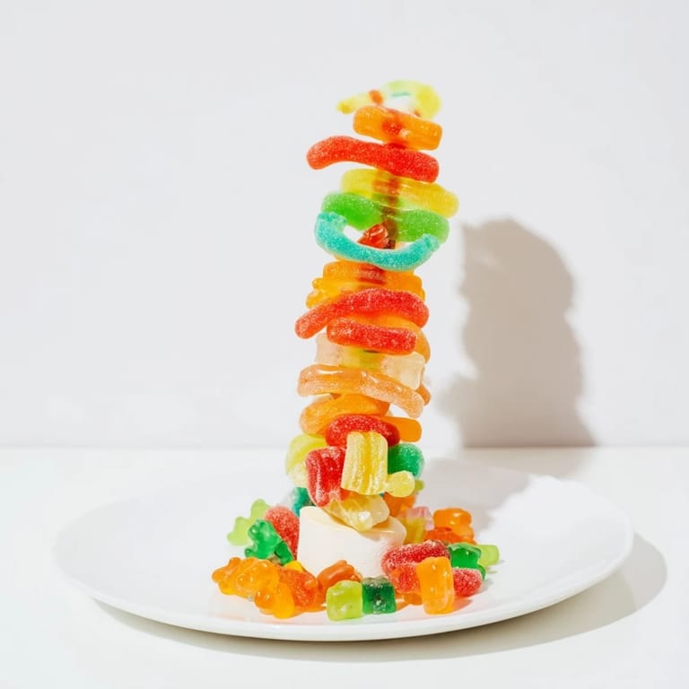 These sweet Gummy Candy Kabobs are made with a delightful array of chewy candies, perfect for any party!