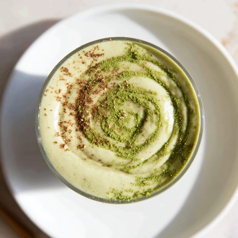 Enjoy a rich and flavorful Matcha Eggnog Collagen Breakfast Smoothie, ideal for a gluten-free start.