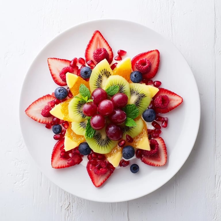 This delicious Festive Poinsettia Fruit Bowl features a holiday-inspired fruit salad, ready to eat!