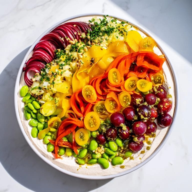 Close-up of The Prism Burst, a refreshing, crisp salad, ready to be enjoyed as a light lunch.