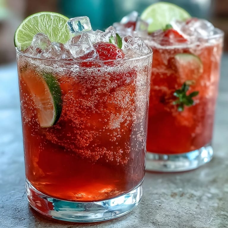 Sparkling pink lemonade punch bursting with berry and citrus flavors, served over ice with mint and fruit garnish. Festive spring beverage in a large glass bowl.