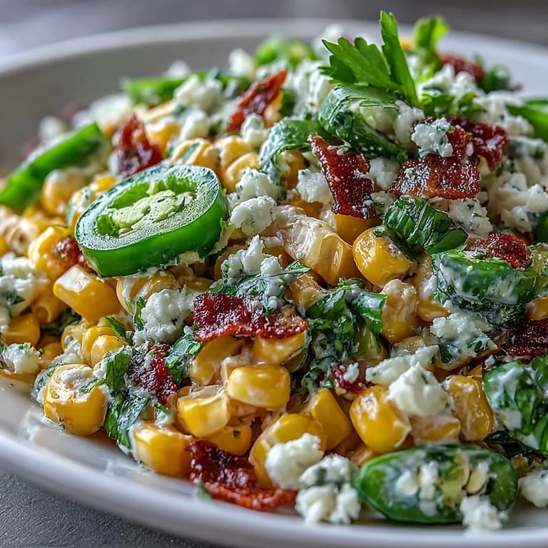 Tangy Mexican Street Corn Salad featuring fresh cilantro and a zesty lime sauce.