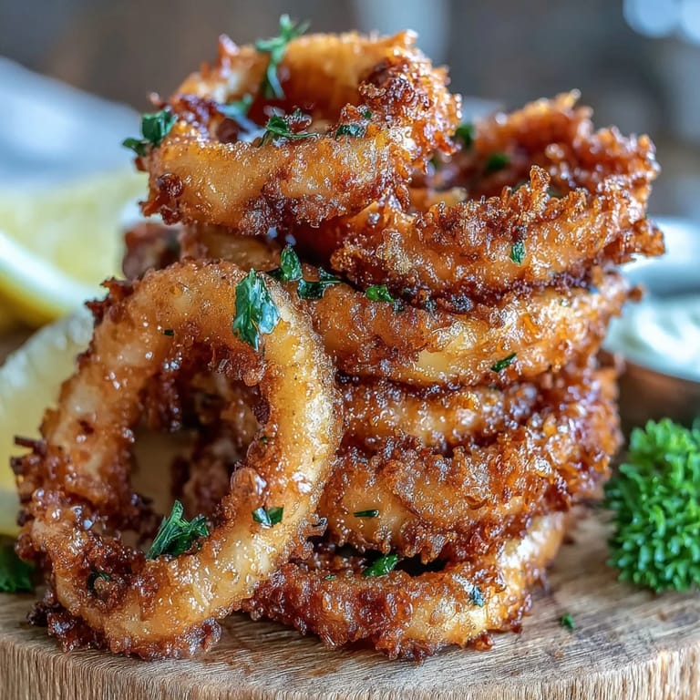 Tender calamari, perfectly golden and served with fresh, zesty lemon.